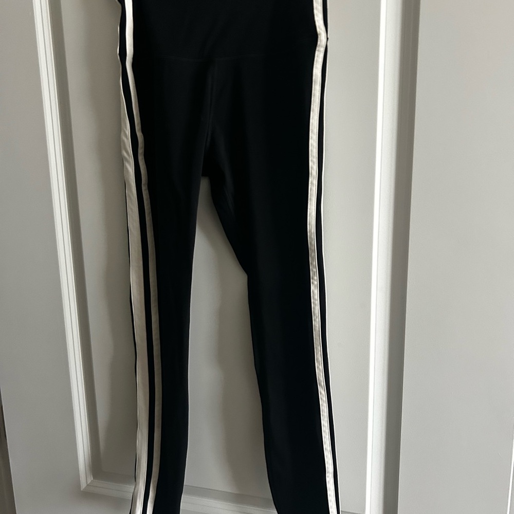 Black and White Striped Leggings